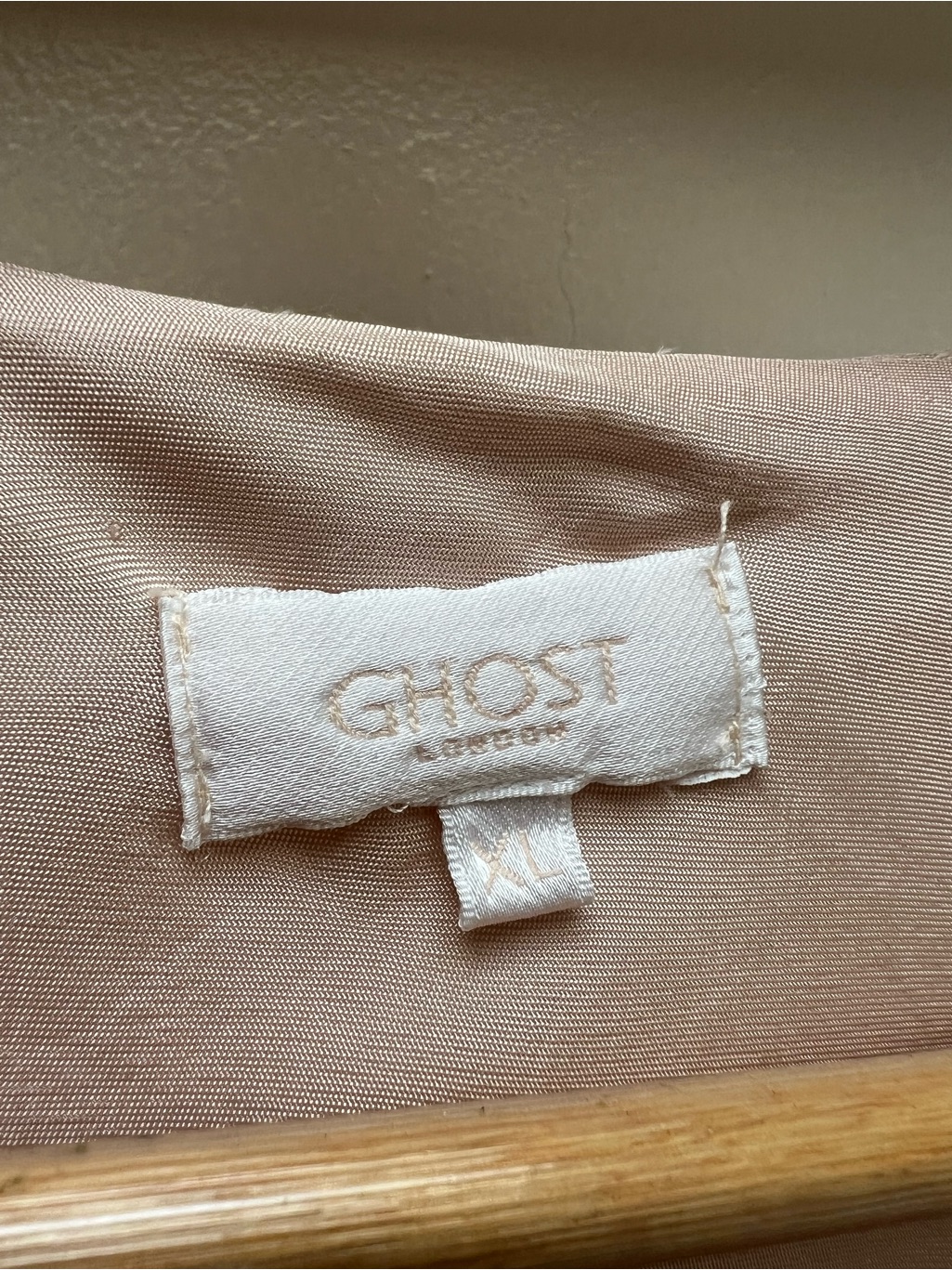 Satin Maxi Dress In Light Blush Pink — image 2 of 3